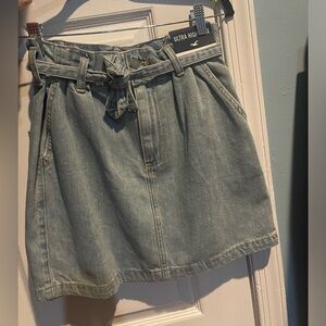 Hollister ultra high rise denim skirt